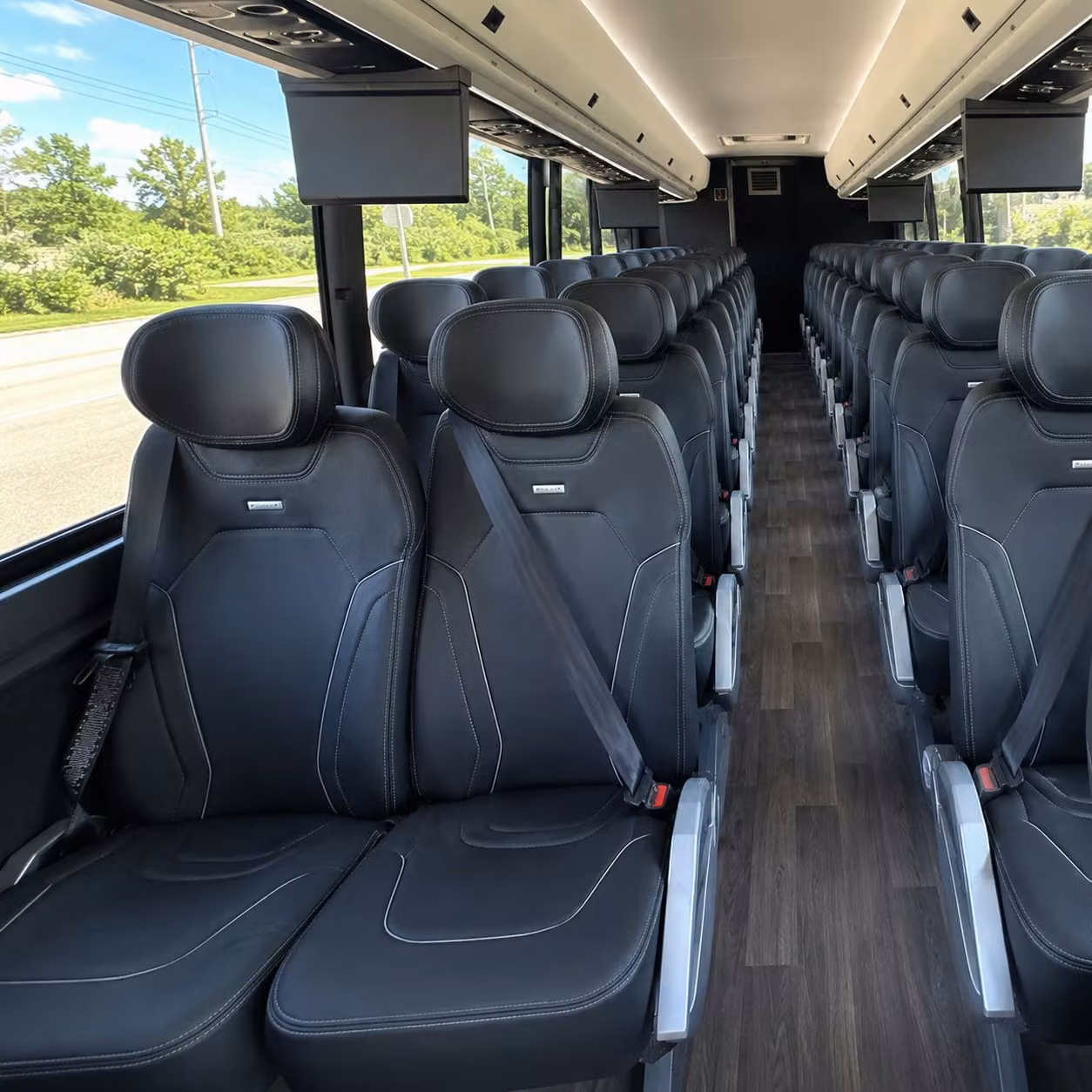 56 passenger charter bus interior