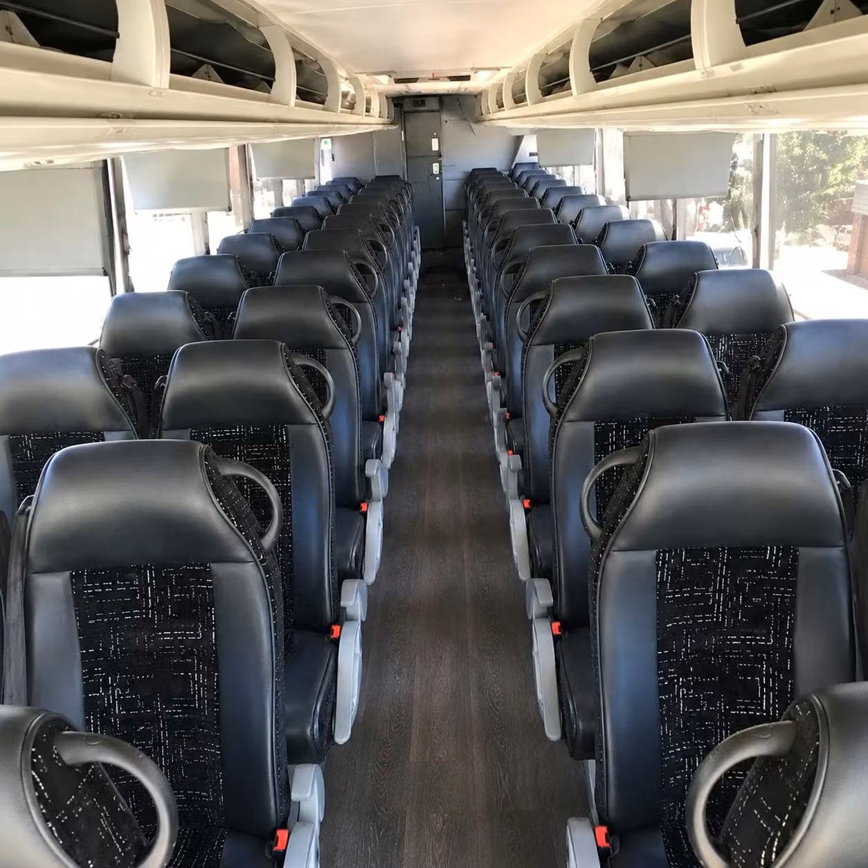 roseville charter bus interior