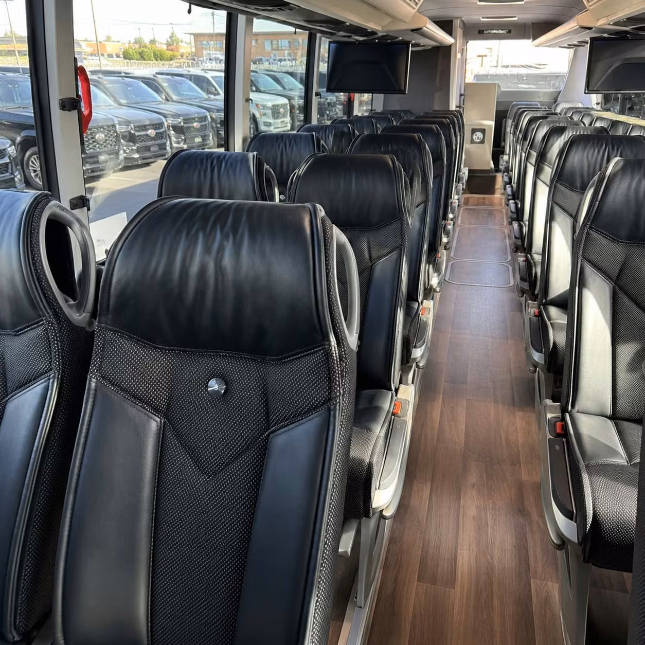 roseville charter bus rental interior